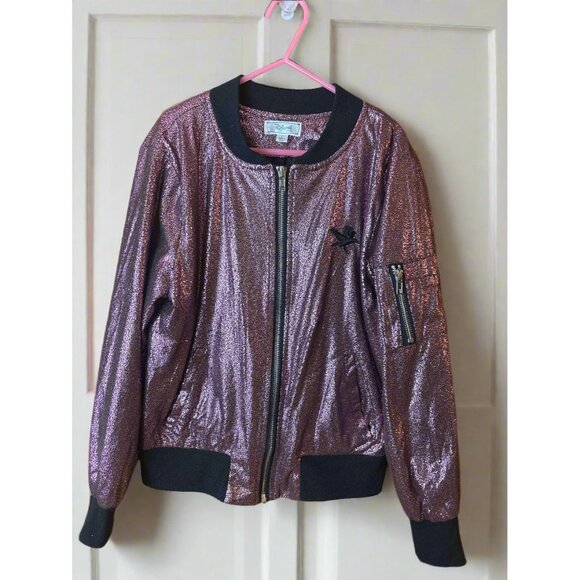 Disney D-Signed Girls Metallic Bomber Jacket - Picture 1 of 4